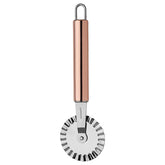 Carretilha Cortador De Massa Pizza Pastel Inox Cabo Metalizado Rose Gold - Ela Decora